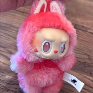 Pink Furry Bunny Figurine